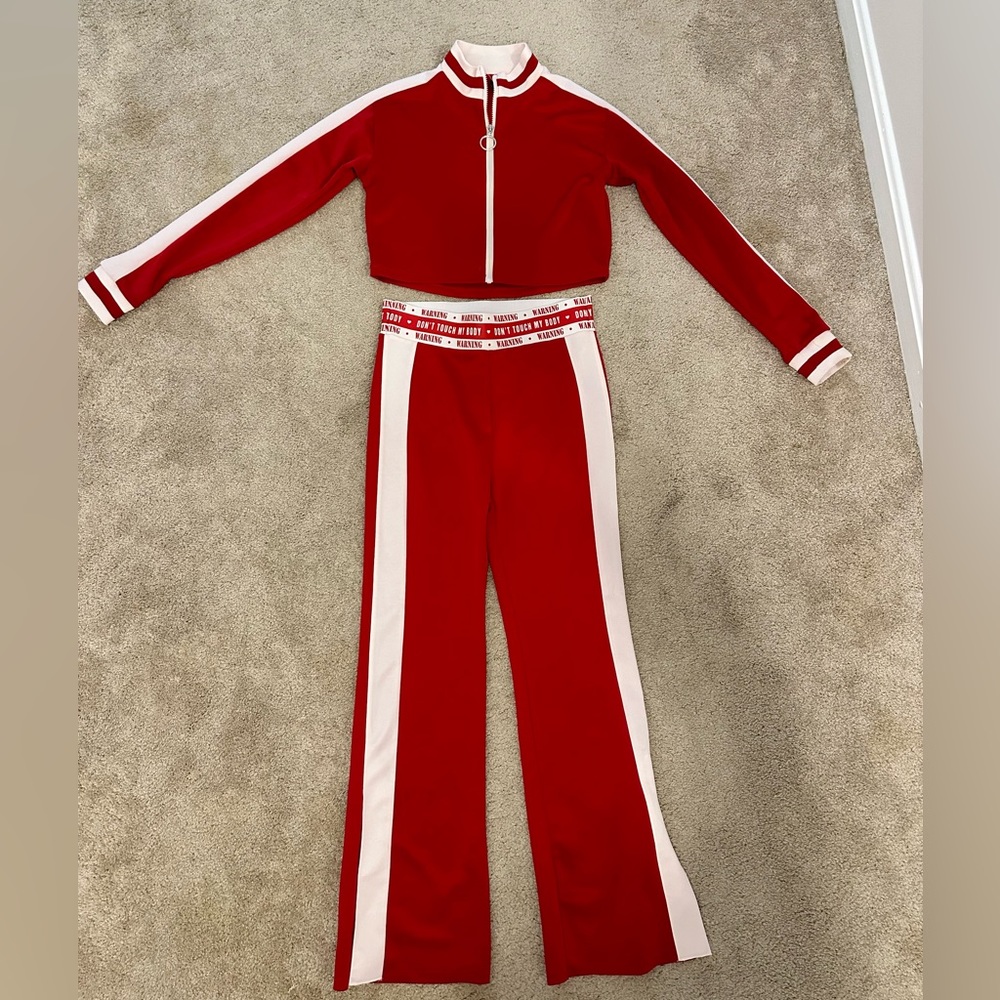 American Bazi Los Angeles vintage red track suit